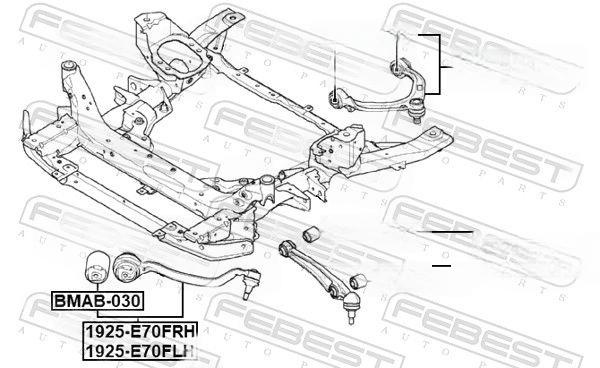 Опора, важіль підвіски, Febest BMAB-030