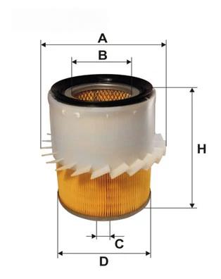 Повітряний фільтр, фільтрувальний елемент, Wix Filters WA6579