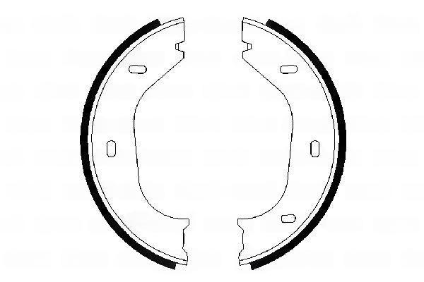 Комплект гальмівних колодок, стоянкове гальмо, BMW щоки гальмівні ручного гальма BMW 3/5/6/7 серія, Bosch 0986487202