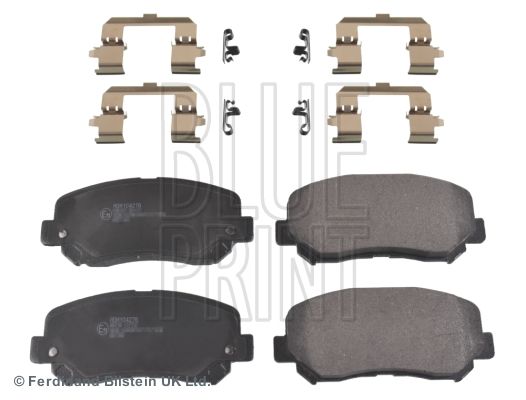 Комплект гальмівних накладок, дискове гальмо, Blue Print ADA104276