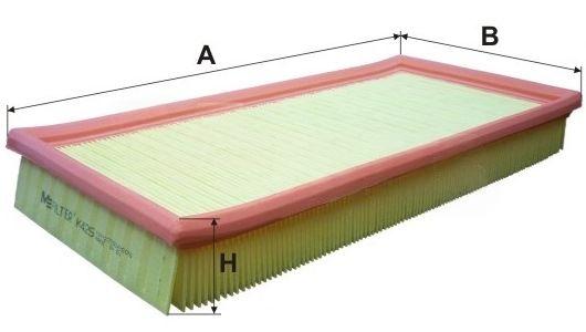 Повітряний фільтр, фільтрувальний елемент, MITSUBISHI CARISMA, PAJERO II, SPACE STAR, VOLVO S40, V40 1.3-2.0 07.95-06.06, Mfilter K425