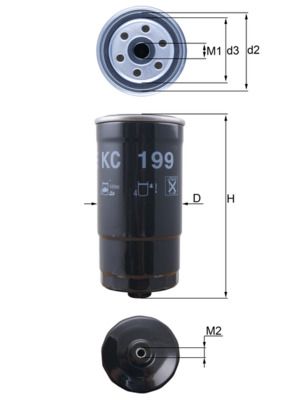 Фільтр палива, Mahle KC199