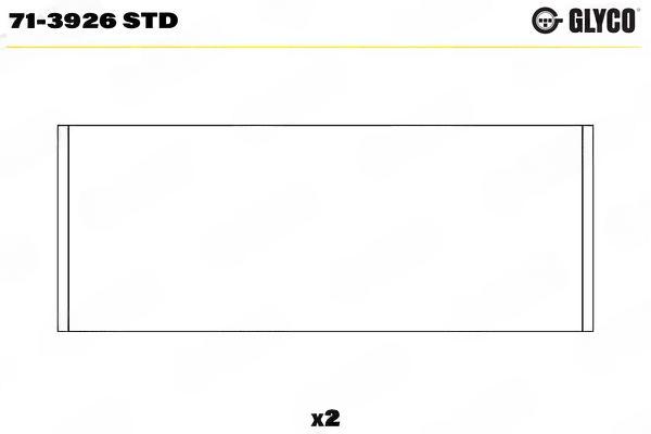 Підшипник шатуна, Glyco 71-3926STD