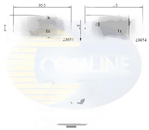 Комплект гальмівних накладок, дискове гальмо, Comline CBP31551