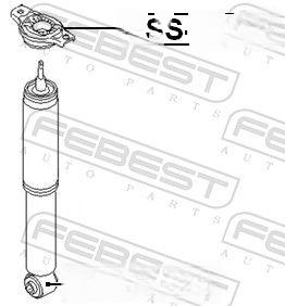 Втулка, амортизатор, Febest FDAB-029