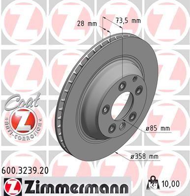 Гальмівний диск, Zimmermann 600.3239.20