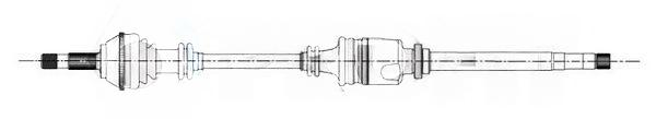 Приводний вал, передня вісь праворуч, Profit 2730-0085
