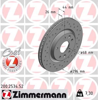 Гальмівний диск, Zimmermann 200.2534.52