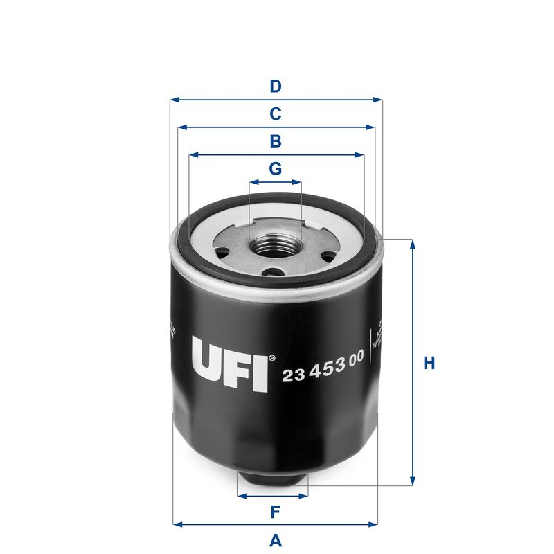 Оливний фільтр, фільтр для накручування, VW Golf VI 09-14, Caddy III 04-15, Golf V 03-09, Golf Plus 05-14, Polo 09-18, AUDI A2 00-05, SKODA Octavia A5