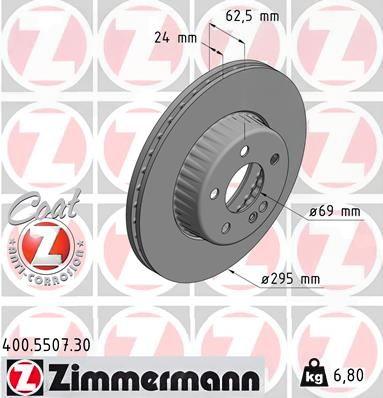 Гальмівний диск, Zimmermann 400.5507.30