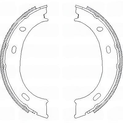 Комплект гальмівних колодок, стоянкове гальмо, Remsa 4710.01