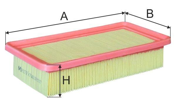 Повітряний фільтр, Mfilter K7040