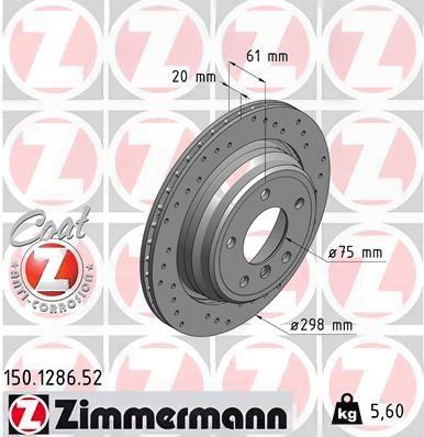 Гальмівний диск, Zimmermann 150.1286.52