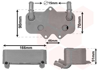 Охолоджувач оливи, моторна олива, Van Wezel 37013710