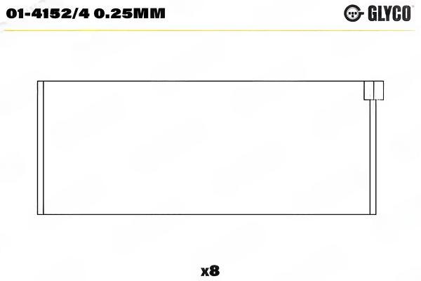 Підшипник шатуна, Glyco 01-4152/40.25MM