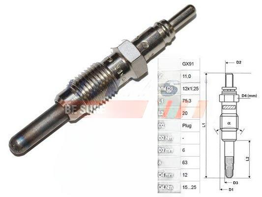 Свічка розжарювання, Fast FT82728