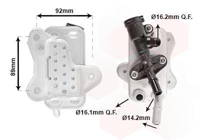 Оливний радіатор, автоматична коробка передач, Van Wezel 06013716