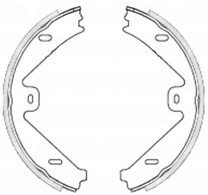 Комплект гальмівних колодок, стоянкове гальмо, Remsa 4754.00