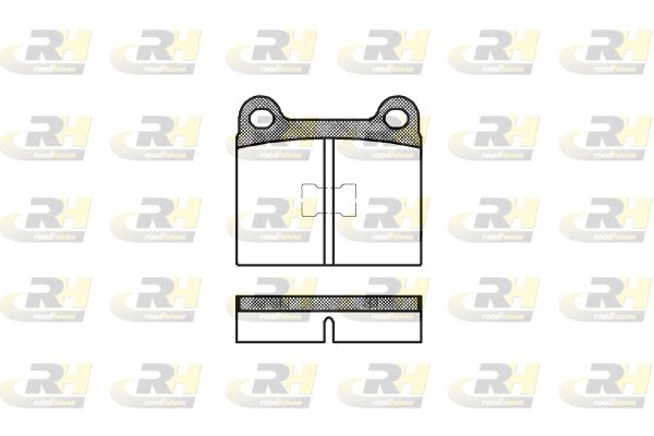 Комплект гальмівних накладок, дискове гальмо, Roadhouse 2017.00