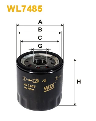 Оливний фільтр, Wix Filters WL7485