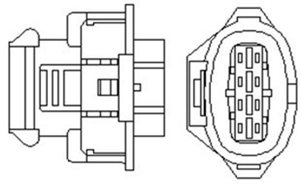 Кисневий датчик, OPEL 4 przewody, 275mm, 6 Ohm, 8W, PALCOWA, Magneti Marelli 466016355089