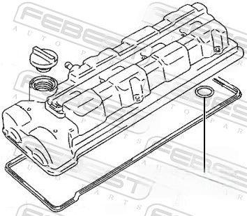 Ущільнювальне кільце, гніздо свічки, SUZUKI GRAND VITARA/ESCUDO SQ416/SQ420/SQ625 1998-2006), Febest SZCP-002
