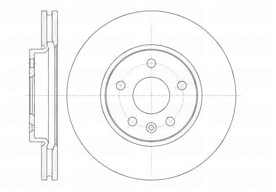 Гальмівний диск, передня вісь, з вентиляцією, 276мм, кількість отворів 5, OPEL диск гальмівний передн.Chevrolet Cruze 1.6 09-, Astra J, Remsa 61313.10