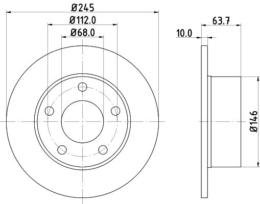 Гальмівний диск, Hella 8DD355102-801