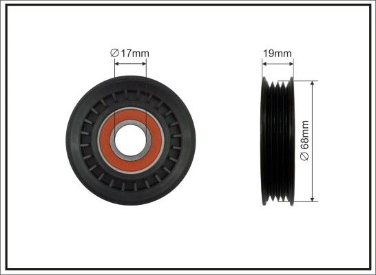 Відвідний/напрямний ролик, поліклиновий ремінь, Geely CK/MK/Lifan, Honda Accord VI/Civic II/VI/VII/CR-V I/CRX III/HR-V/Integra, Subaru Forester