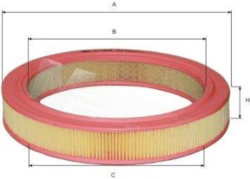 Повітряний фільтр, фільтрувальний елемент, MAZDA 626 1.6,1.8,2.0 82-91,E2000 84-,HONDA ACCORD 1.6 -84, Mfilter A110