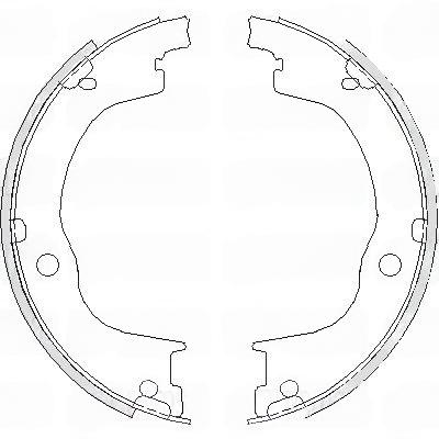 Комплект гальмівних колодок, стоянкове гальмо, Remsa 4749.00