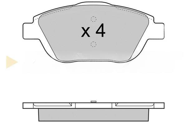 Комплект гальмівних накладок, дискове гальмо, Bremsi BP3428