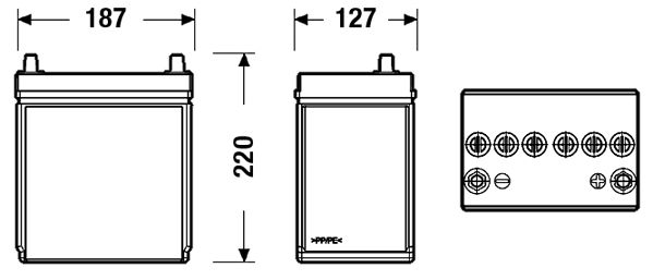 Стартерний акумулятор, Exide EB356