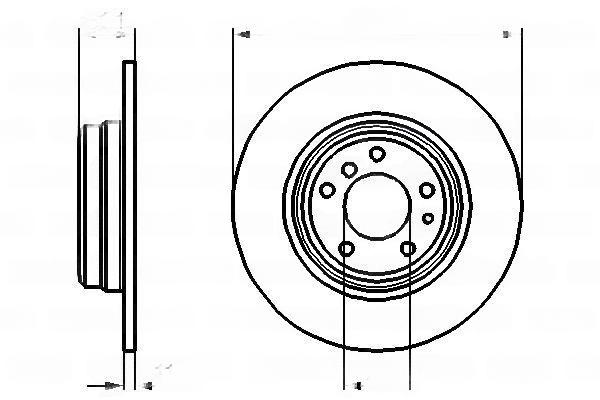 Гальмівний диск, повн., 324мм, кількість отворів 5, BMW 7-serie (E38) (324*12), Bosch 0986478095
