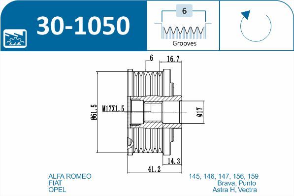 Механізм вільного ходу генератора, Ijs 30-1050