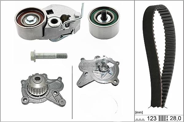 Водяний насос + зубчастий ремінь, Ina 530054230