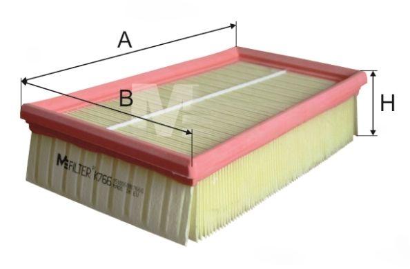 Повітряний фільтр, фільтрувальний елемент, NISSAN QASHQAI 1.6-2.0dCi 02/07-, X-TRAIL 2.0dCi 06/07-, RENAULT KOLEOS 2.0, Mfilter K766