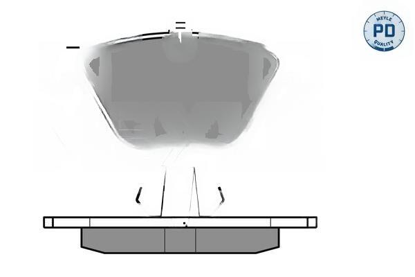Комплект гальмівних накладок, дискове гальмо, Meyle 0252331320/PD