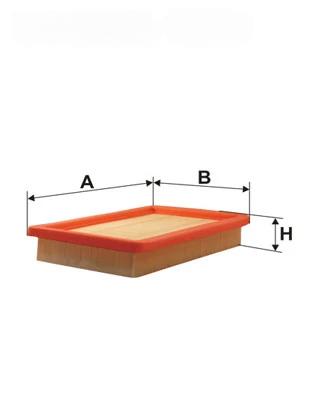 Повітряний фільтр, фільтрувальний елемент, Mazda 323C/F/P/S (BA), 323F/P/S (BJ), Artis, Premacy, Volvo V40 Wix Filters (WA6355), Wix Filters WA6355