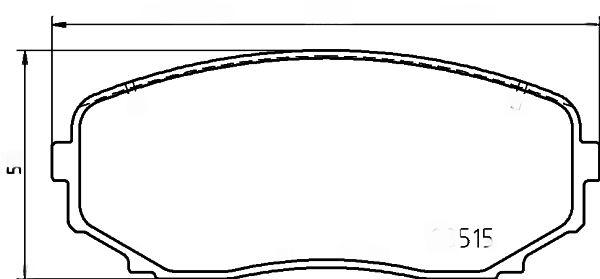 Комплект гальмівних накладок, дискове гальмо, Hella 8DB355037-911