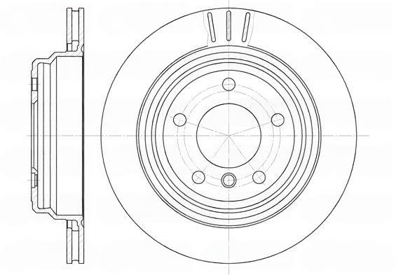Гальмівний диск, задня вісь, з вентиляцією, 298мм, кількість отворів 5, BMW 5 задн., Remsa 6588.10
