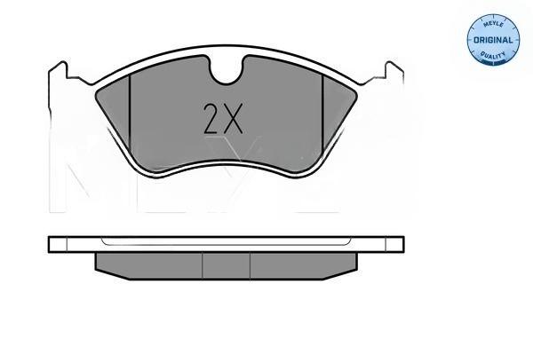 Комплект гальмівних накладок, дискове гальмо, Meyle 0252186217
