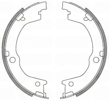 Комплект гальмівних колодок, стоянкове гальмо, Remsa 4644.00
