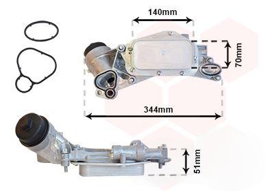 Охолоджувач оливи, моторна олива, Opel, Van Wezel 37013684