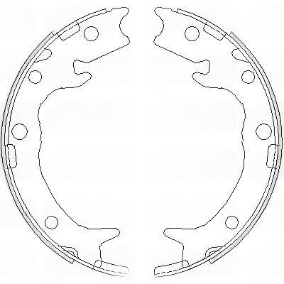 Комплект гальмівних колодок, стоянкове гальмо, Remsa 4737.00