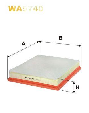 Повітряний фільтр, фільтрувальний елемент, Opel Insignia Wix Filters (WA9740), Wix Filters WA9740