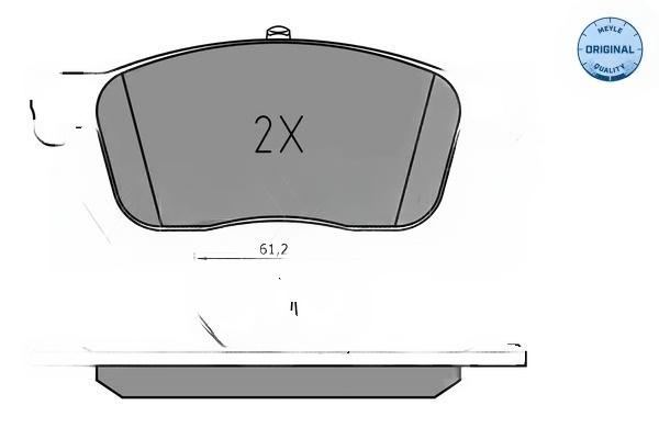 Комплект гальмівних накладок, дискове гальмо, Meyle 0252259417
