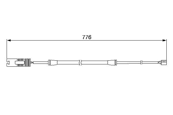 Конт. попер. сигналу, знос гальм. накл., BMW 3 (E36) Z3 90-03, Bosch 1987474925