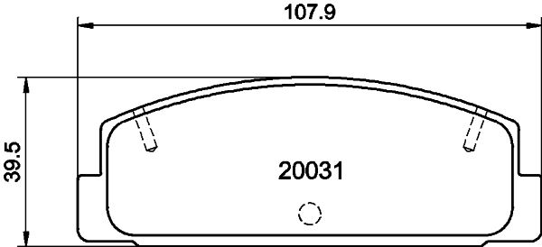 Комплект гальмівних накладок, дискове гальмо, Hella 8DB355016-761