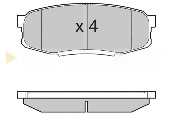 Комплект гальмівних накладок, дискове гальмо, Bremsi BP3382